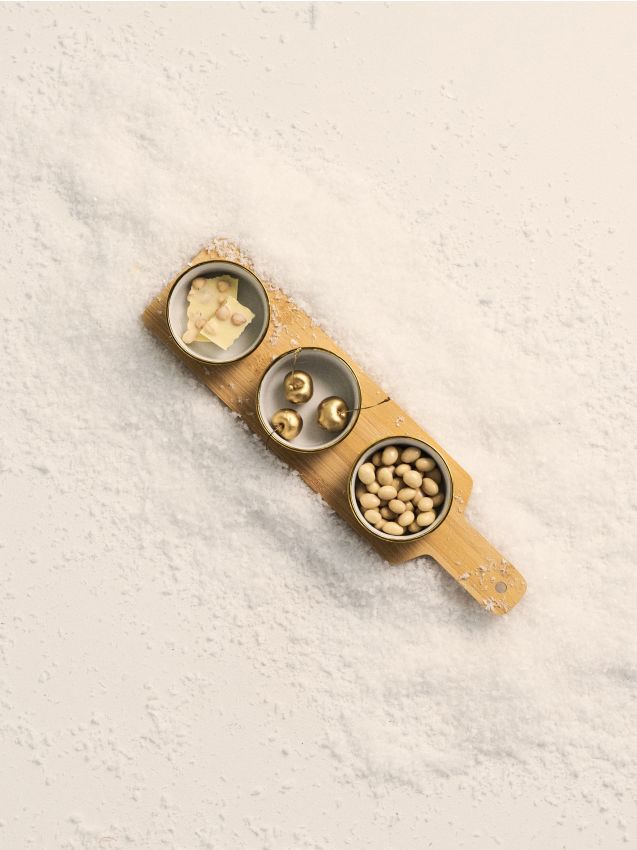 Sinsay - Podnos na servírovanie s tromi miskami - zlatá