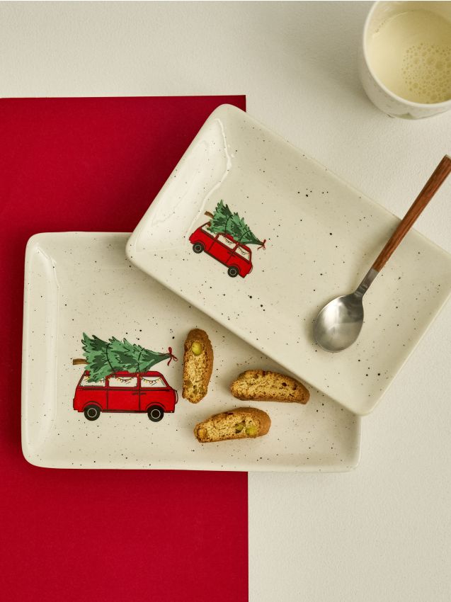 Sinsay - Obdĺžniková misa s potlačou vianočného auta - viacfarebná