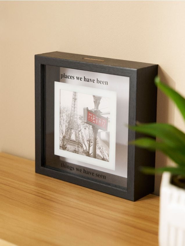 Sinsay - Pușculiță cu imprimeu - negru