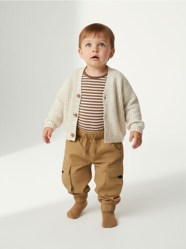 Sinsay - Blugi jogger - brun-auriu