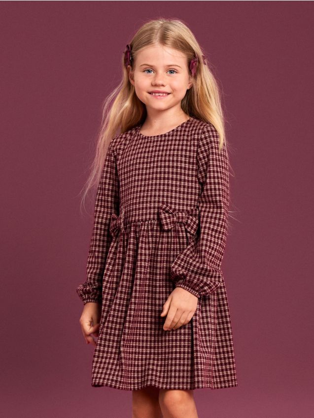 Sinsay - Rochie tricotată în carouri cu viscoză - multicolor