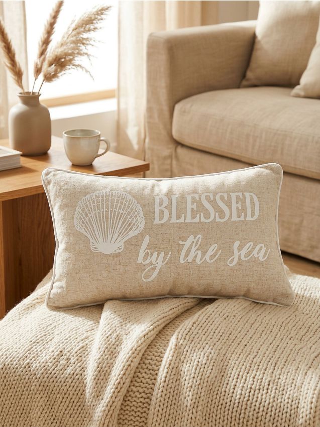 Sinsay - Pernă cu blană sintetică - crem