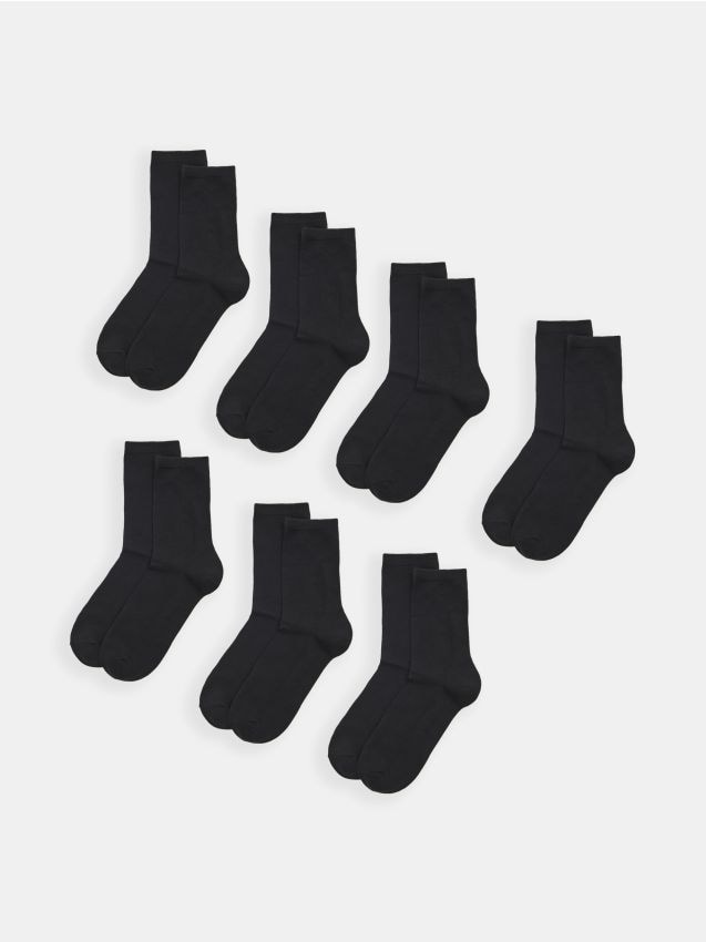 Sinsay - Súprava 7 párov ponožiek - čierna