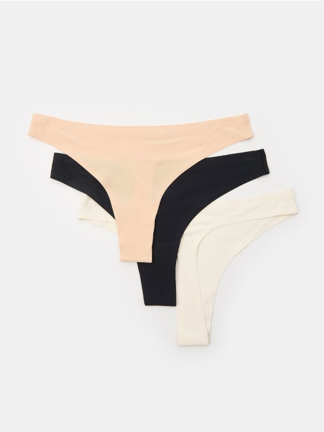 Gerippte Tangas 3er-Pack - SINSAY