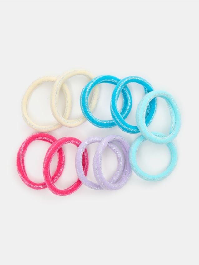 Sinsay - Set de 10 de elastice de păr - multicolor