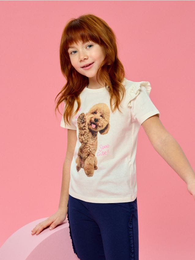 Sinsay - Tricou din bumbac cu imprimeu - multicolor