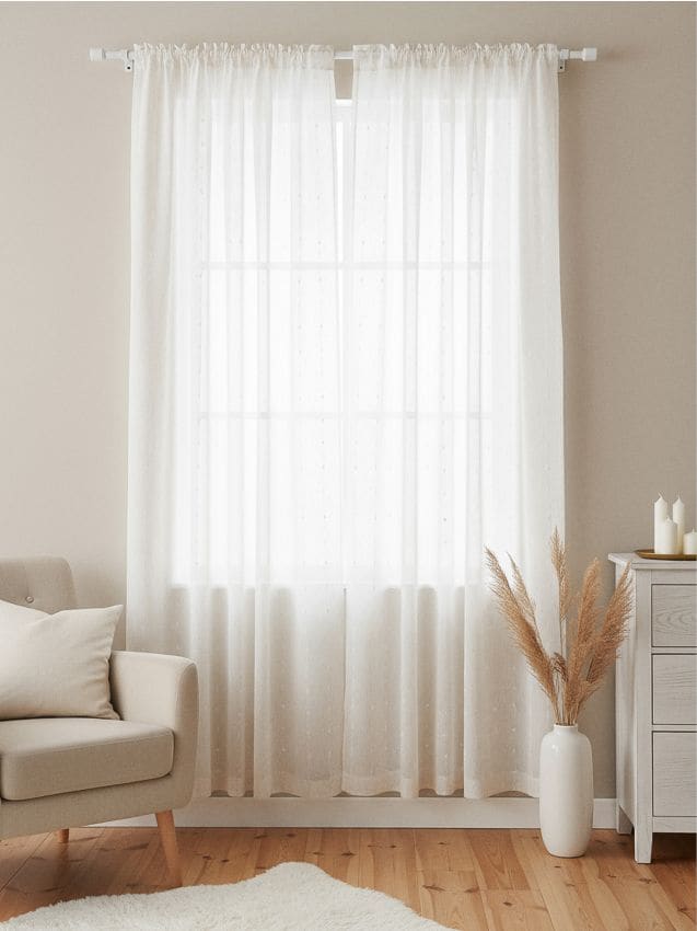 Sinsay - Cortină pe bandă - alb