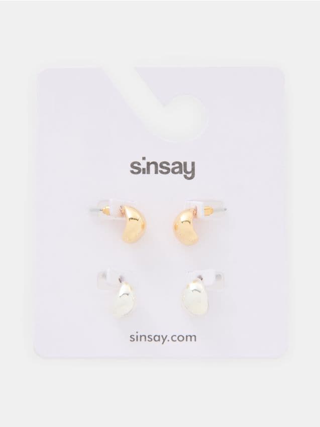 Sinsay - Cercei sub formă de lacrimă 2 pack - multicolor