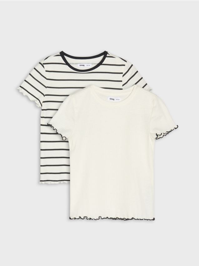 Sinsay - Tricou din bumbac 2 pack - multicolor