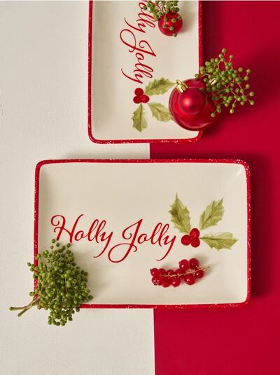 Servierplatte mit Weihnachtsmotiv