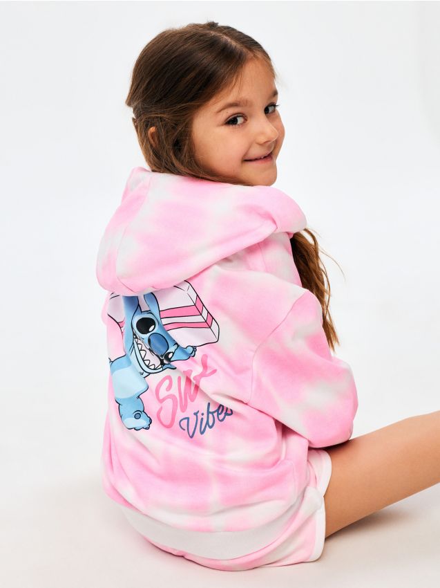 Sinsay - Hanorac cu glugă și fermoar Stitch - multicolor