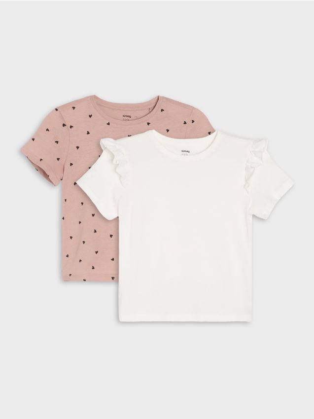 Sinsay - Tricouri din bumbac 2 pack - multicolor