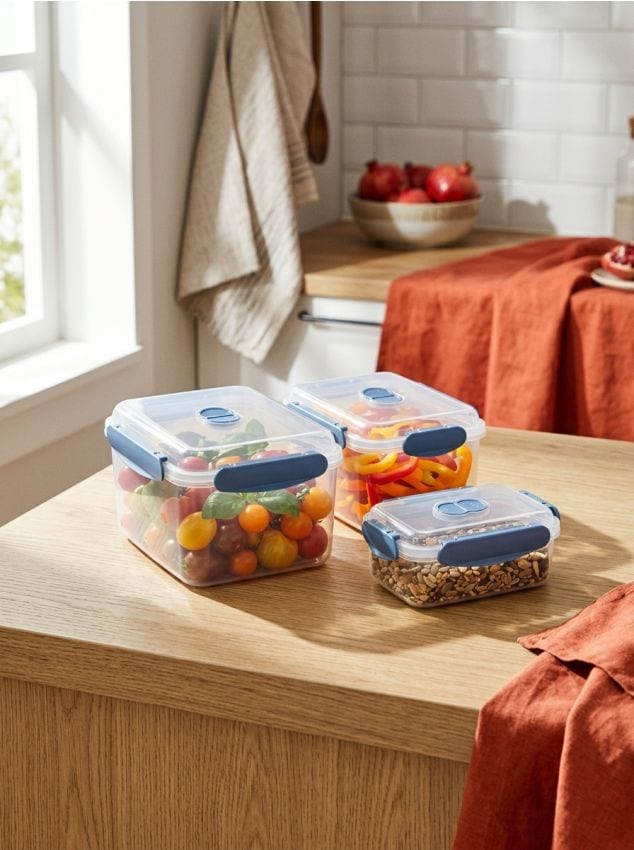 Sinsay - Recipiente pentru alimente cu capac 3 pack - albastru