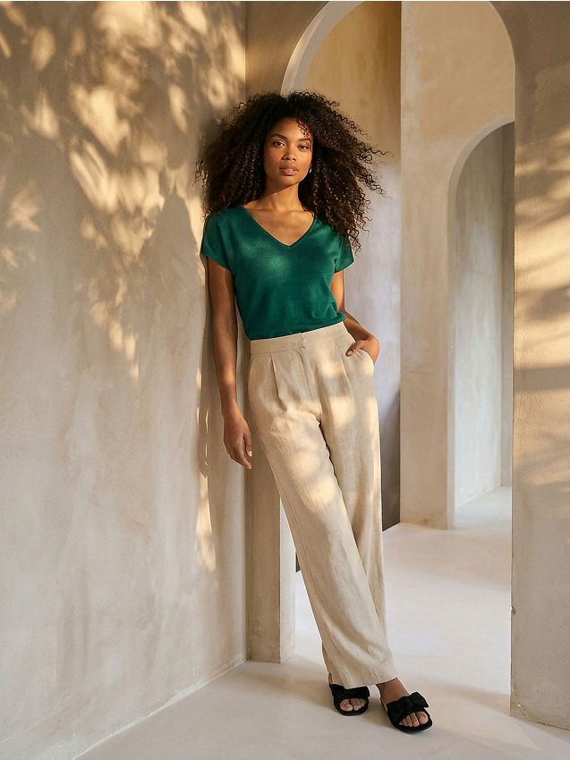 Sinsay - Bluză cu amestec de viscoză - verde-deschis