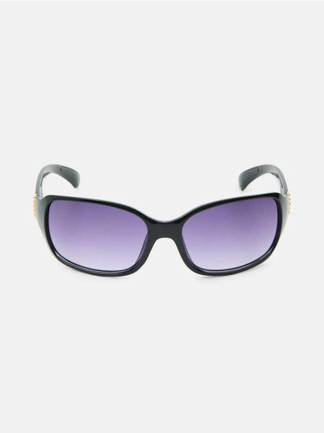 Sinsay - Ochelari de soare cu ramă dreptunghiulară și lentile gradient - negru