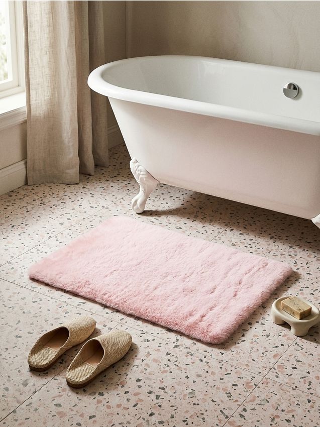 Sinsay - Covoraș de baie cu motiv de Crăciun - roz-pastel