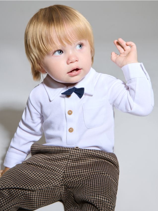 Sinsay - Bavlnené body s motýlikom - biela