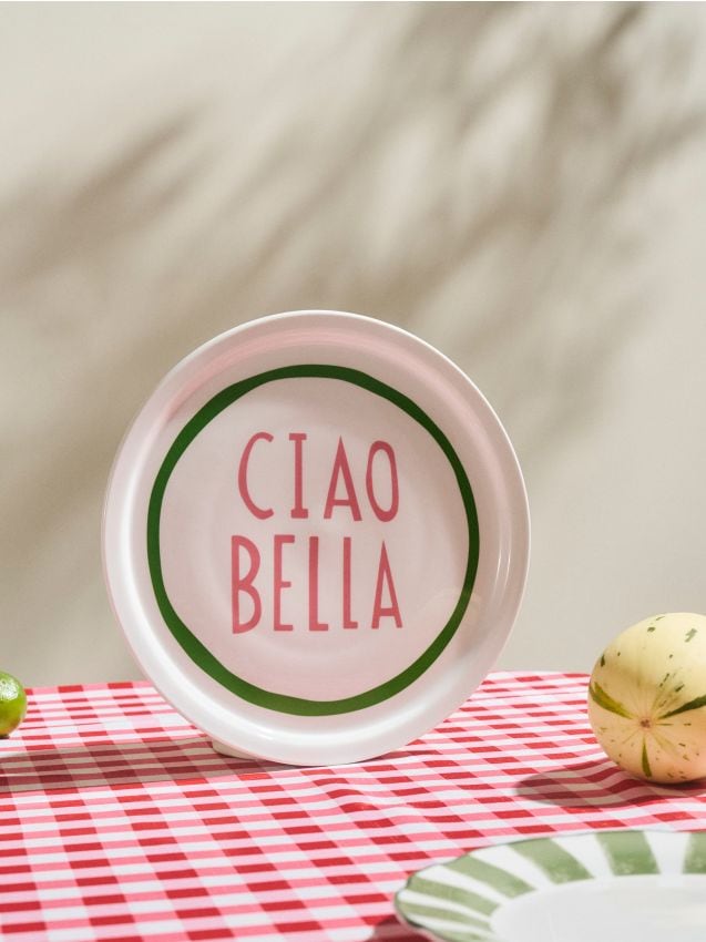 Farfurie mare pentru pizza cu inscripție Ciao Bella - SINSAY