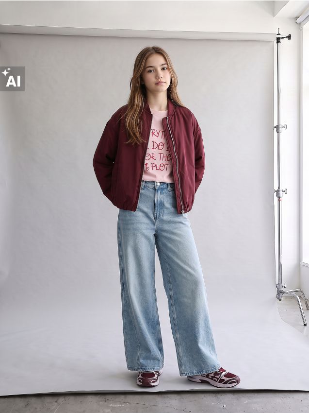 Sinsay - Blugi wide leg cu efect prespălat - albastru