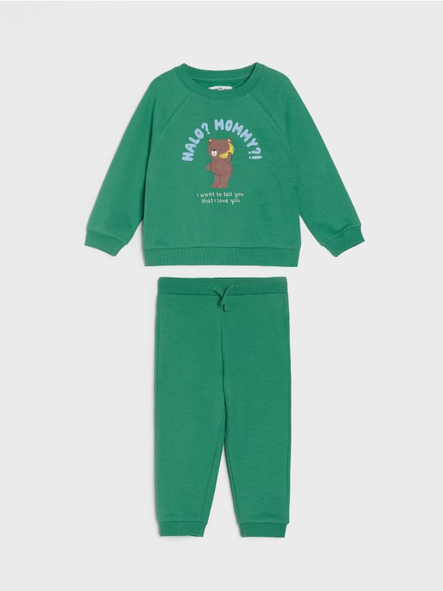 Sinsay - Compleu din jerseu - verde