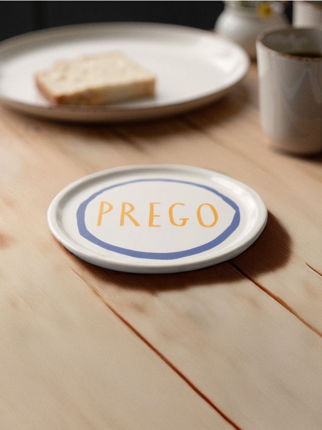 Farfurie mare pentru pizza cu inscripție Prego - SINSAY