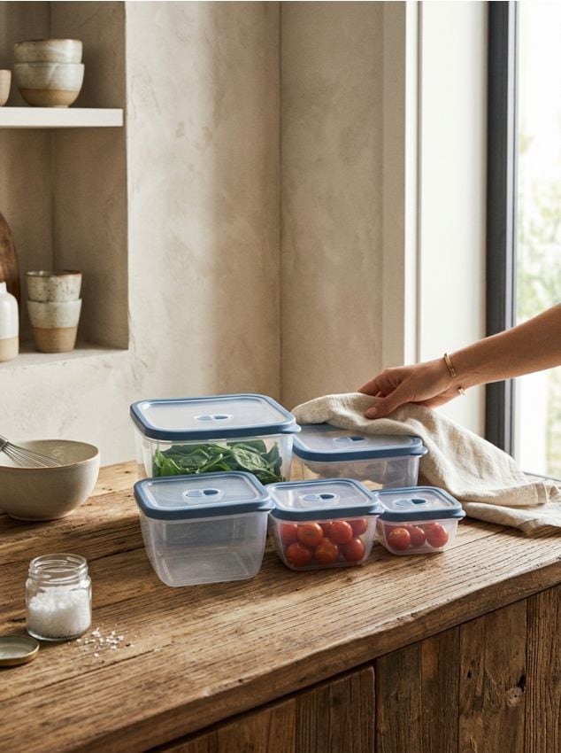 Sinsay - Recipiente pentru alimente cu capac 5 pack - albastru