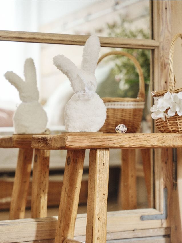 Sinsay - Decorațiune de Paște în picioare în formă de iepuraș - alb