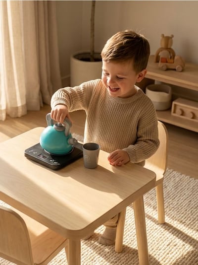 Mänguasi – Köögikomplekt induktsioonpliidi ja auruefektiga veekeetjaga