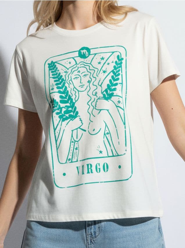 Sinsay - Bavlnená košeľa s potlačou - biela