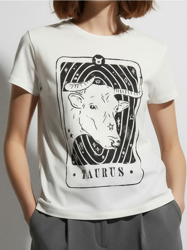 Sinsay - Bavlnená košeľa s potlačou - biela