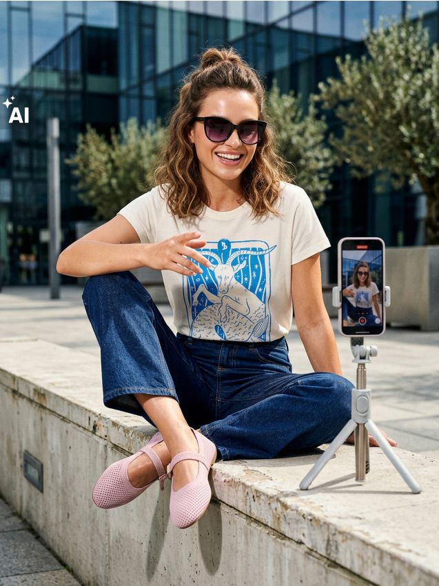 Sinsay - Tricou din bumbac cu imprimeu zodiacal - alb