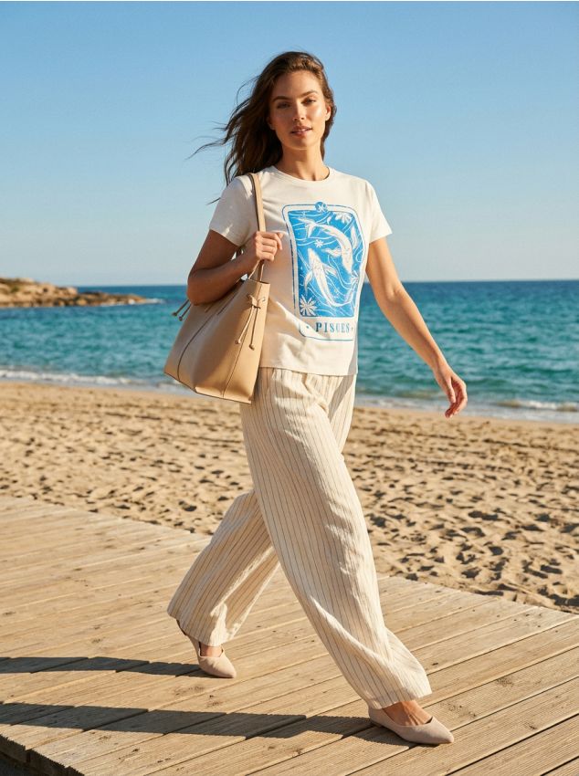 Sinsay - Tricou din bumbac cu imprimeu - alb