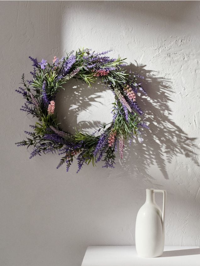 Ghirlanda decorativa con motivo di lavanda - lavanda