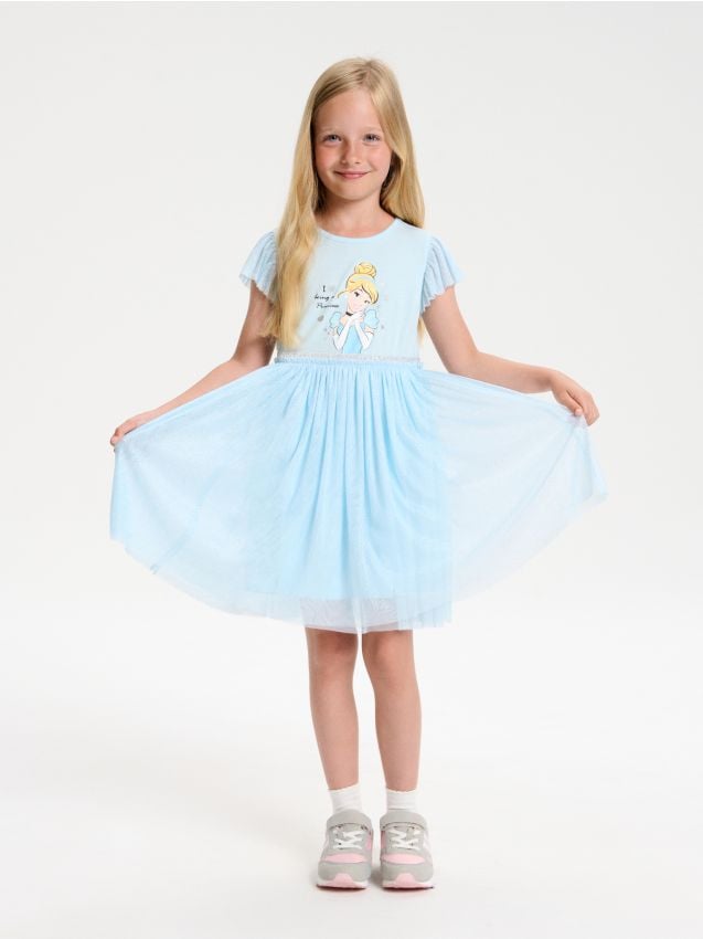 Sinsay - Sukienka Disney Princess - niebieski
