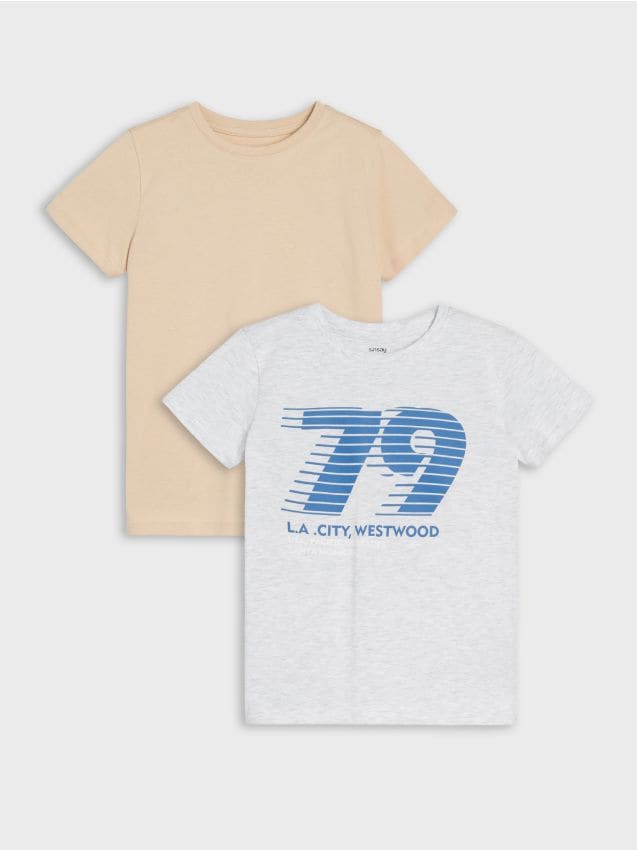 Sinsay - Súprava 2 tričiek - svetlošedá