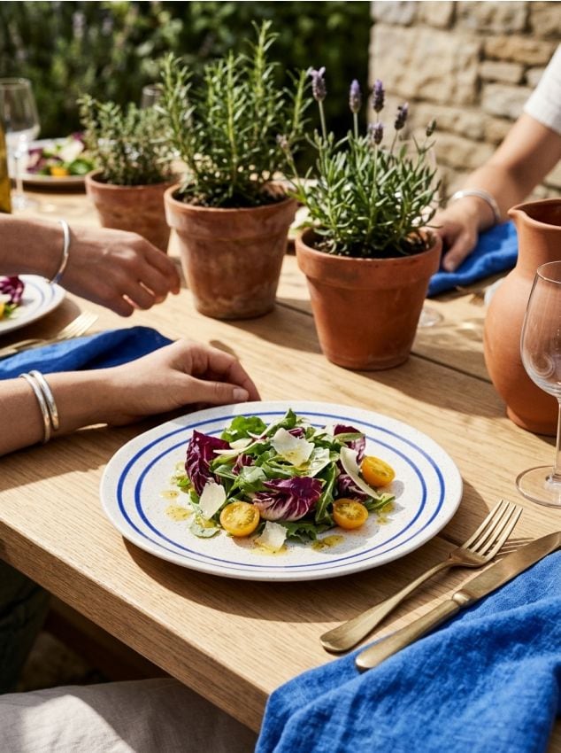 Sinsay - Farfurie cu model stropit - alb