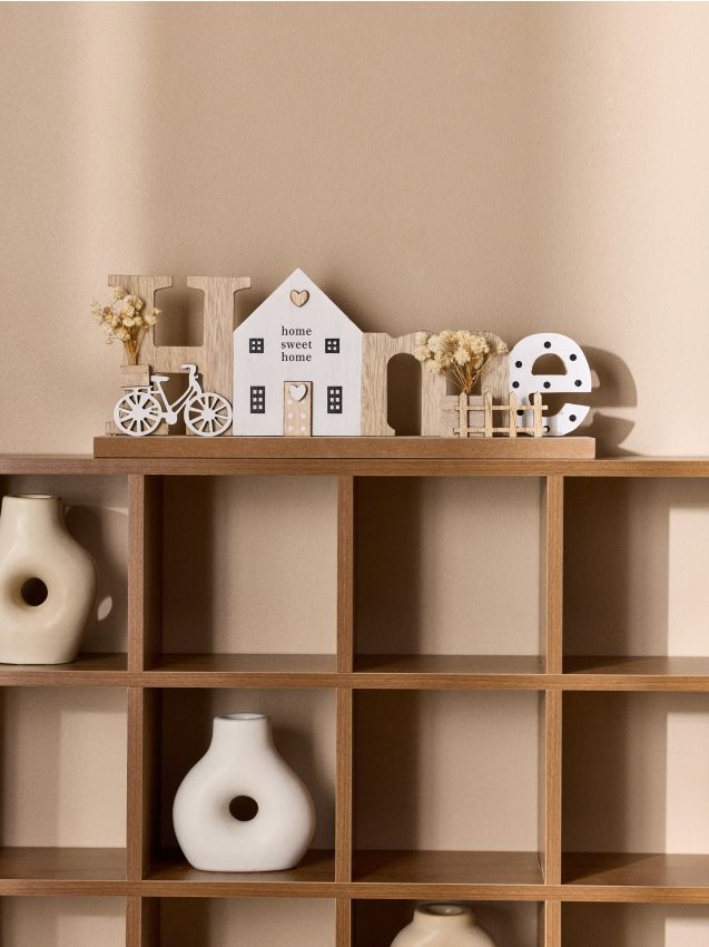 Sinsay - Decorațiune standing în forma cuvântului home - bej