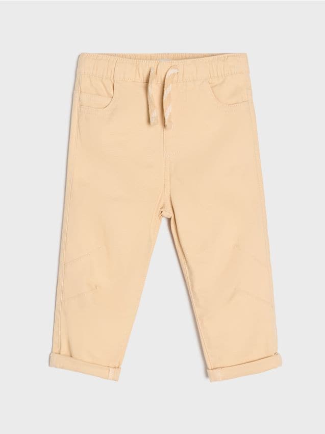 Sinsay - Blugi cu elastic în talie - nude