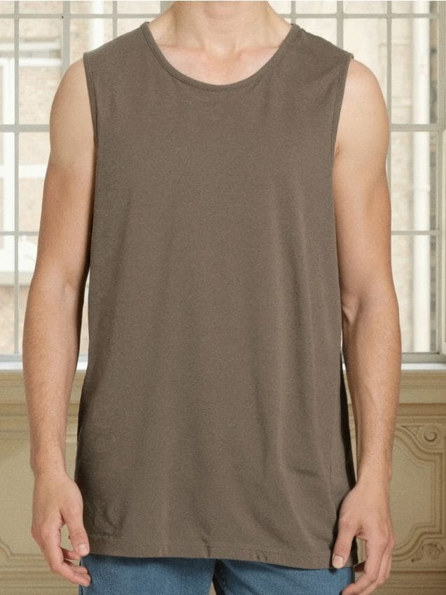 Bawełniany tank top basic - SINSAY