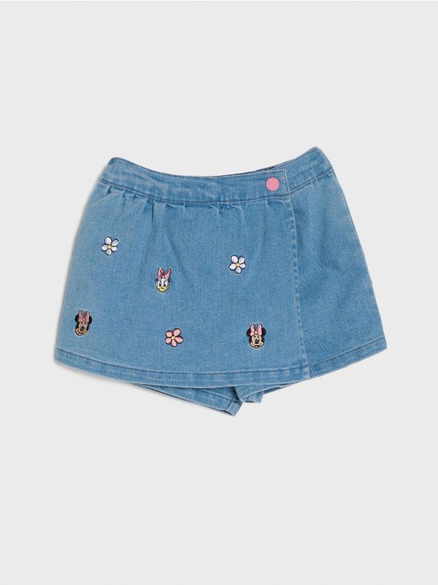 Sinsay - Pantaloni scurți tip fustă Minnie and Daisy - albastru