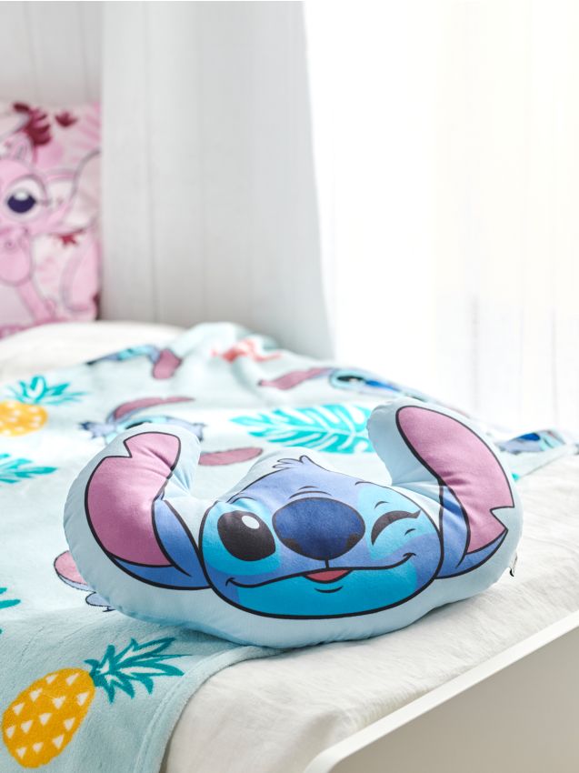 Sinsay - Ozdobný vankúš Stitch - svetlomodrá