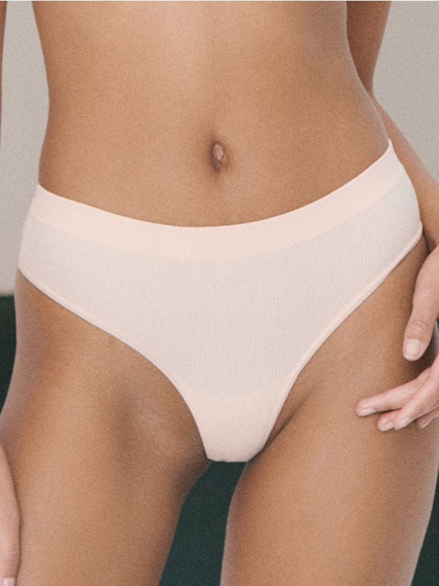 Majtki stringi w prążek 2 pack - SINSAY