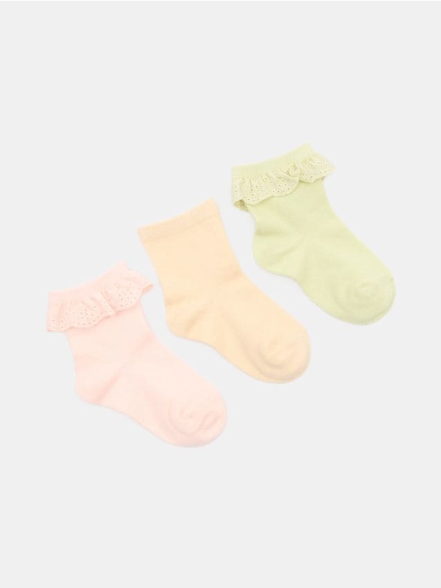 Sinsay - Set de 3 perechi de șosete cu conținut ridicat de bumbac - multicolor