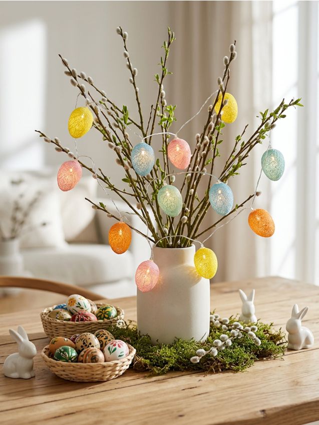 Sinsay - Ghirlandă LED de Paște în formă de ouă - multicolor