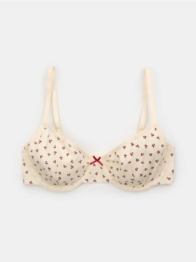 Sinsay - Sutien fără balene cu bumbac - multicolor