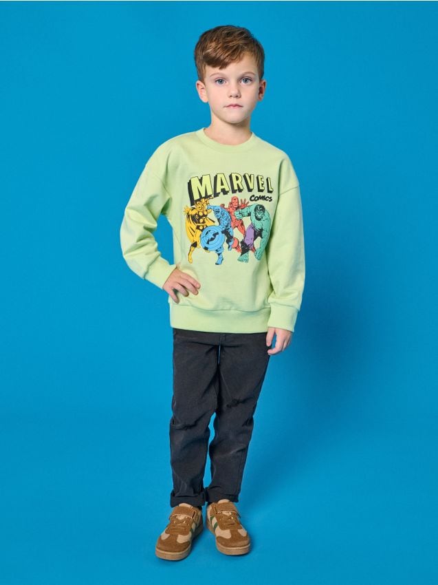 Sinsay - Bluza Marvel - zielony
