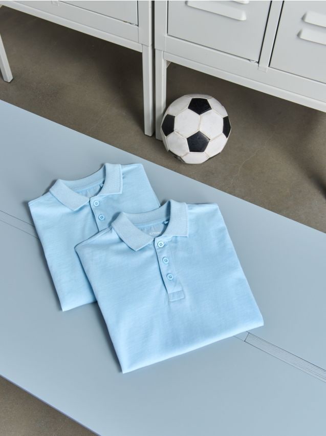 Sinsay - Tricouri polo set de 2 - light blue