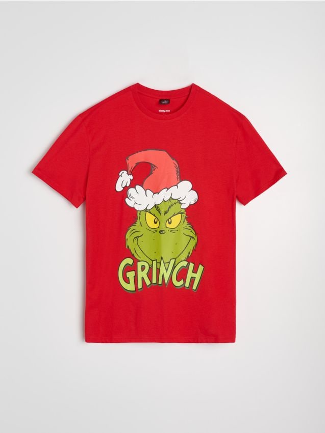 Sinsay - Tričko s krátkym rukávom Grinch - červená