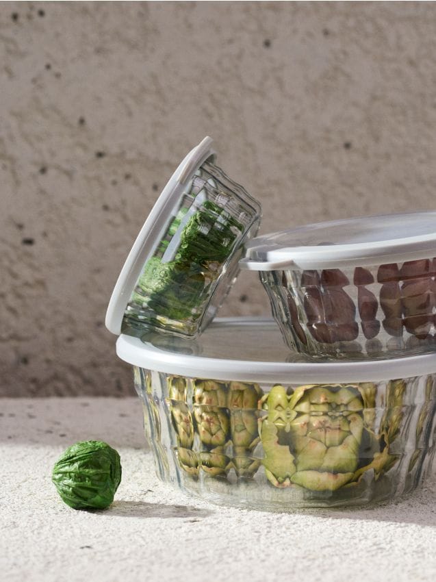 Sinsay - Recipiente pentru alimente cu capac 3 pack - gri deschis