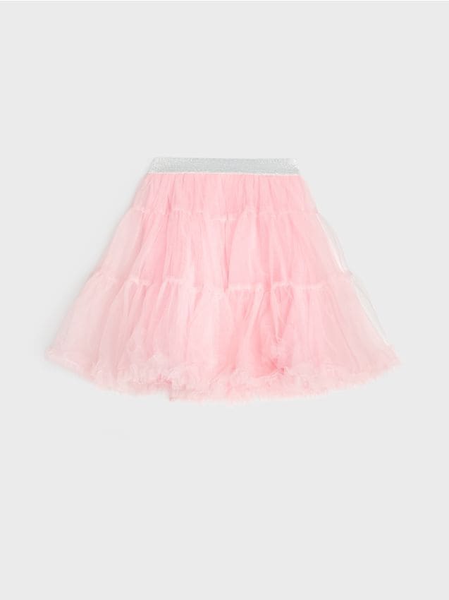Sinsay - Tiulowa spódnica - różowy